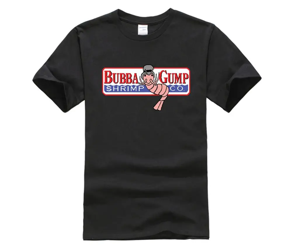 Bubba Gump лесная креветка морепродукты co. Футболка восьмидесятые черные базовые