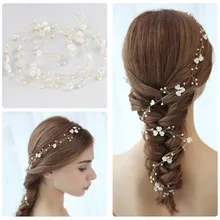 Пояс для волос с кристаллами и жемчугом, красивые свадебные украшения для волос ручной работы, свадебные украшения, аксессуары для волос, повязка на голову для невесты, подарок