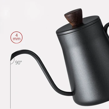 

400ML Drip Kettle Coffee Tea Pot Stainless Steel Handle Drip Coffee Long Gooseneck Spout Kettle Cafe Tools