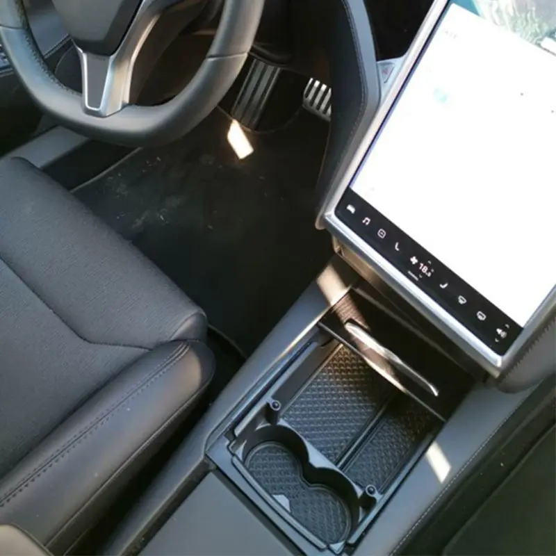 Автомобильный центральный подлокотник коробка для Tesla модель X модель S салонные аксессуары для укладки уборки центральная консоль Органайзер черный D7YA