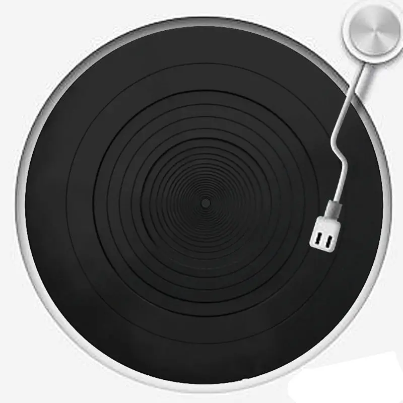 Anti-Vibrations-Silikon-Pad Antislip Mat Stoßfest für Schallplatte Phonograph DE 