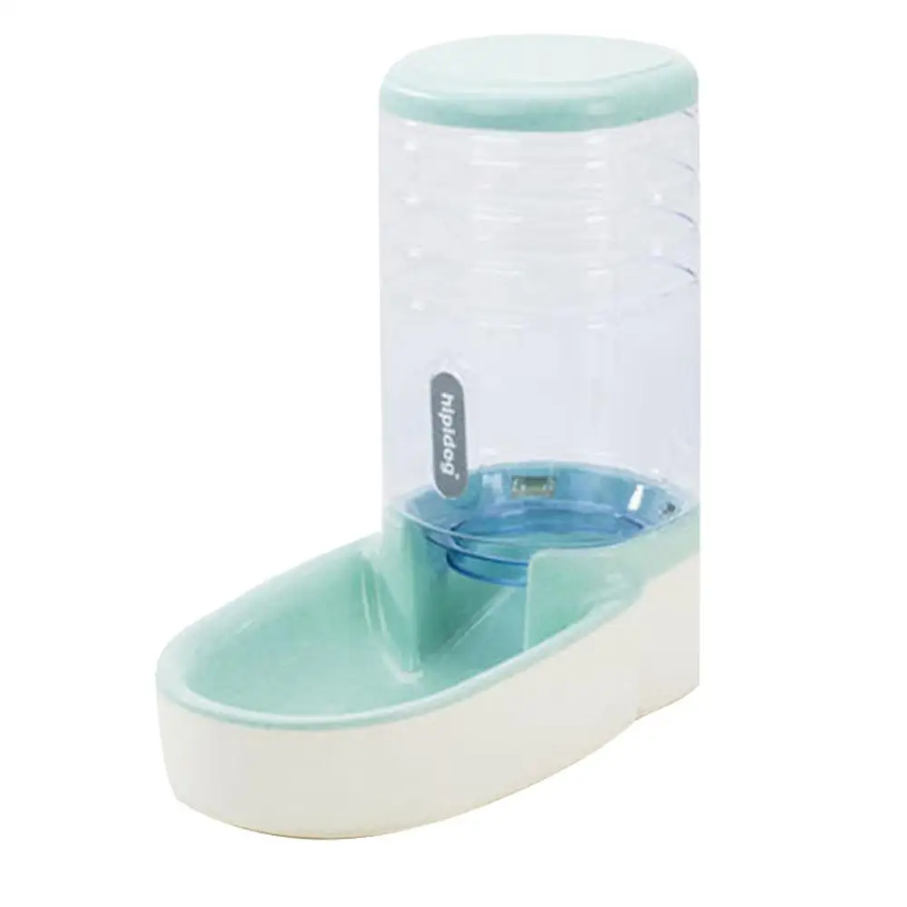 Green Food Feeder ПЭТ автоматическая кормушка для воды, дозатор для еды 3.8L, портативный дозатор для воды для собак, кошек, дозатор для питья, питатель, идеальные инструменты для выращивания домашних животных - Цвет: Green Food Feeder
