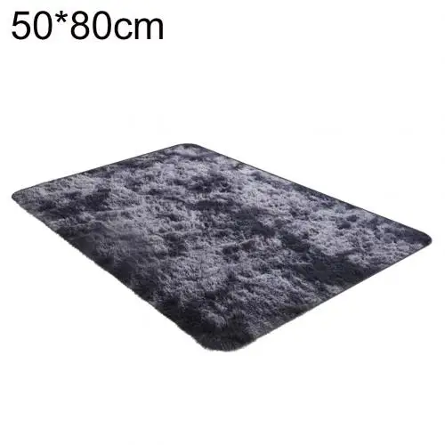 Dark Gray 50x80cm Пестрый галстук-краситель градиентный ковер журнальный столик для гостиной коврик Сетка Красный Длинные волосы моющиеся Спальня ковер - Цвет: Dark Gray 50x80cm