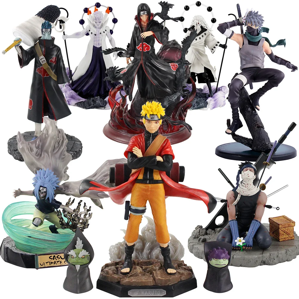 Naruto Shippuden Anime Kakashi Sasuke Itachi Gaara Jiraiya Hoshigaki Kisame Zabuza Action Figure Model Toys Kids Gift Brinquedos | Игрушки и