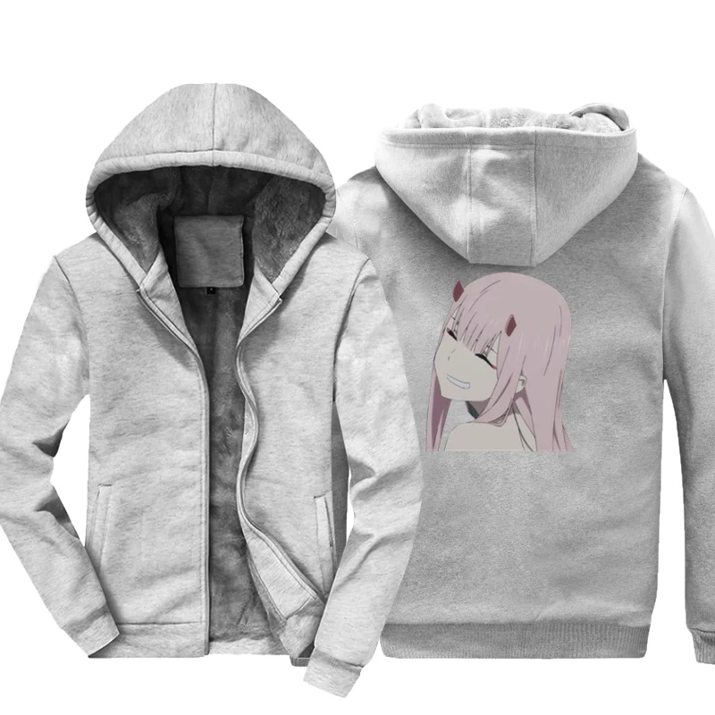 Darling In The Franxx 2 мужские толстовки с принтом Мужские зимние Утепленные толстовки Harajuku