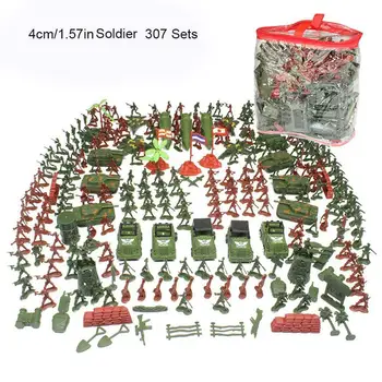 

None 307Pcs/Set Small Soldier Toy Set Sand Table Military Model Toys Puzzle Learning Toy