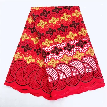 

5Y Swiss lace fabric 2020 heavy beaded embroidery African lace fabrics 100% cotton fabric Swiss voile lace in Switzerland YL0872