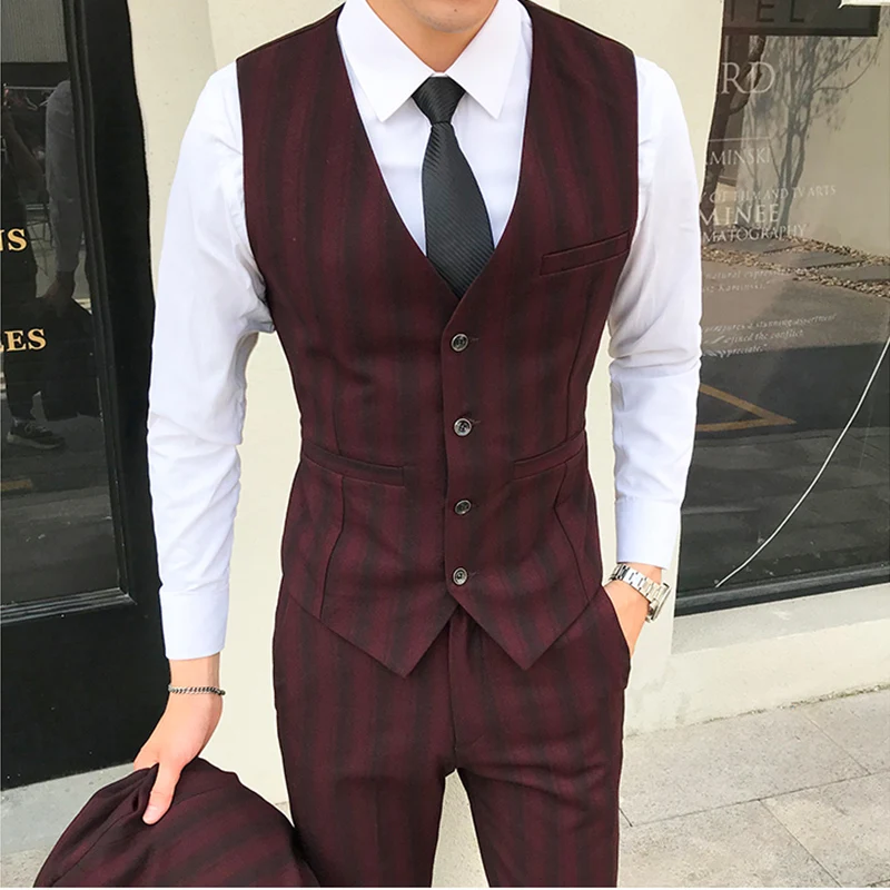Мужской красный жилет s Social, мужской жилет s chalecos para hombre, модный костюм для мужчин s Saistcoat, тонкий костюм, приталенный костюм для мужчин