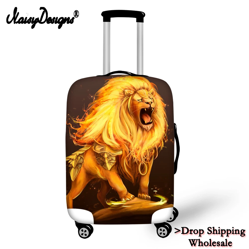 Одежда для маленьких девочек, Дорожный чемодан, защитный чехол, чемодан, дорожный аксессуар, Лев в космосе, эластичный Чехол для багажа
