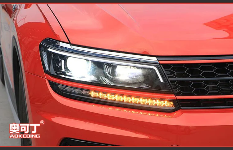 Фары для автомобиля VW- Nieuwe Tiguan L DRL дневные ходовые огни Светодиодный Биксеноновая лампа Противотуманные фары автомобильные аксессуары