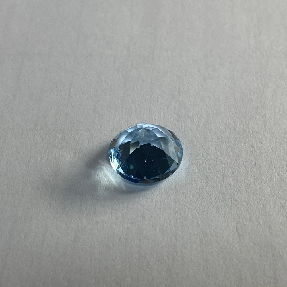 Round shape brilliant cut 8mm 2.3 carats natural sky blue topaz gemstone for jewelry making