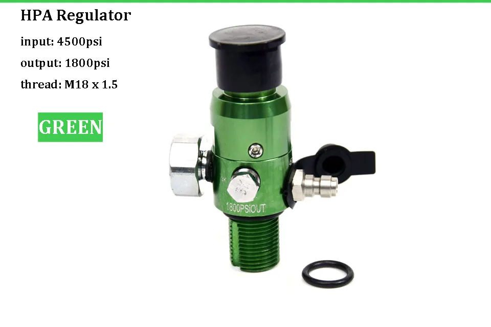 PCP Airforce HPA регулятор 4500PSI 1800PSI выход M18 проект зеленый красный синий