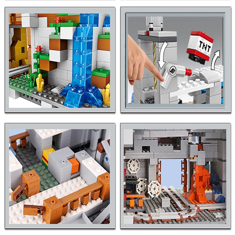 2020 New Building Blocks Bricks The Mountain Cave MINECRAFTED Compatible Educational toys Christmas Gift 2020 New Building Blocks Bricks The Mountain Cave MINECRAFTED Compatible Educational toys Christmas Gift