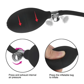 10 Frequency Super Big Butt Plug Anal Expander Anus Dildo Vibration Expand Inflatable Anal Plug Sex Toys For Woman Men Gay 5