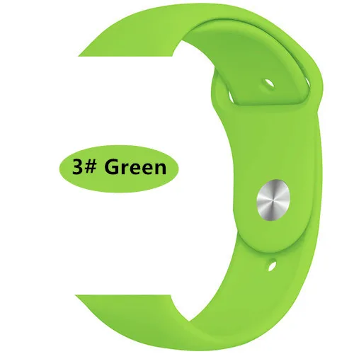 Ремешок Silikon Pulseira zubehyor Für apple Uhr 4 band 38 мм 42 мм наручный браслет für Iwatch серия 4 40 мм 44 мм apple uhr band - Цвет ремешка: green 3