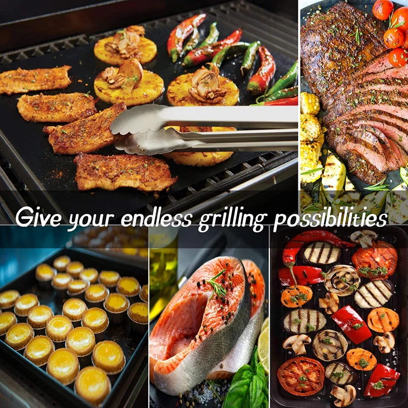 5 Stück Antihaft-Grill matte 40*33cm Back matte Grill werkzeuge Koch grill  blatt Hitze beständigkeit leicht zu reinigende Küchengeräte - AliExpress