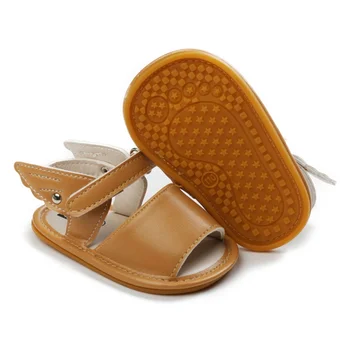 

2020 New Cute Summer Newborn Infant Baby Boys Girls Princess Angel Wings Shoes Soft Sole PU Rome Shoes Fit For 0-24M