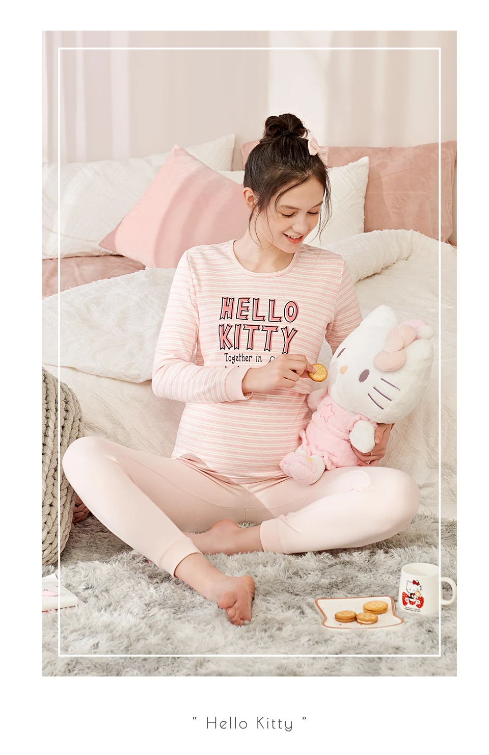 YATEMAO зимний пижамный комплект для беременных, хлопковая одежда для кормящих мам, одежда для сна для беременных