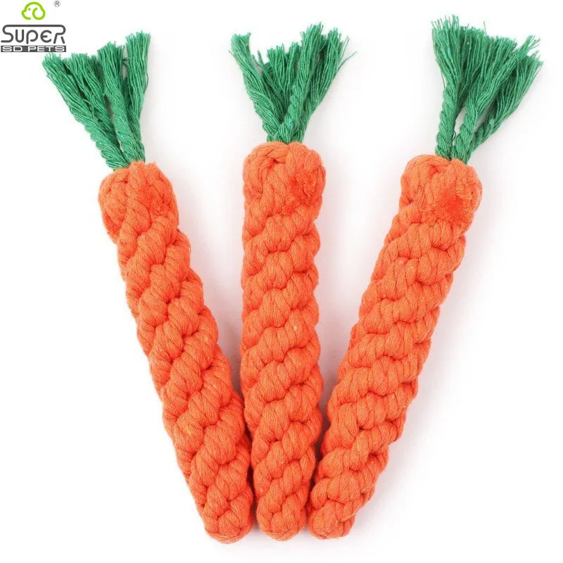 Toy Rope Pet-Supply Puppy-Chew-Toys Carrot-Shape Training Outdoor Fun 1PC 22cm Pet-Dog