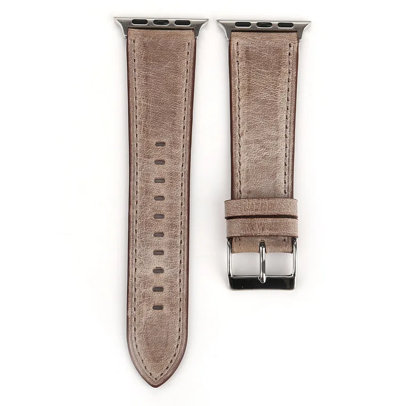 Spovan Твердые высокое качество кожаный ремешок для наручных часов Apple Watch серии 1/2/3/4, ремешок для наручных часов iWatch 38 мм/42 мм, браслет на запястье, ремешок - Цвет: Коричневый