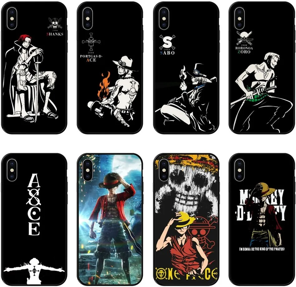 

For iPhone XS MAX Case Japanese anime collage one piece luffy Coque Shell Phone Case For iPhone 6 6S 7 8 Plus X XS XR Case