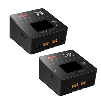 

Isdt D2 Lipo Battery Balance Charger Duo Discharger Dual 200W 12A2 Ac Dual Channel Output 1-6S Li-Ion Life Nicd Nimh Lihv Pb S