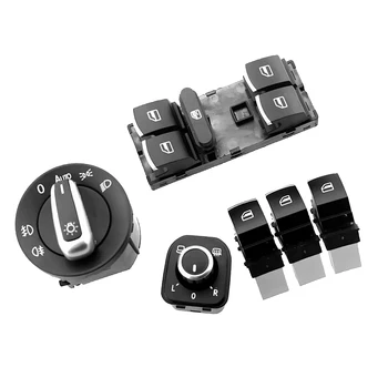 

Chrome Headlight Window Switch for VW Passat B6 Jetta Golf MK5 MK6 CC TIGUAN