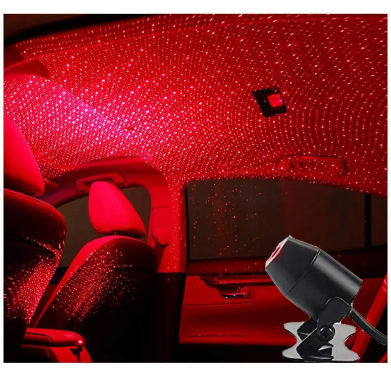Светодиодный USB мини-светильник на крышу для автомобиля, ночной Светильник s, светильник для проектора, интерьерная атмосферная Галактическая лампа, декоративный светильник - Испускаемый цвет: Starry sky