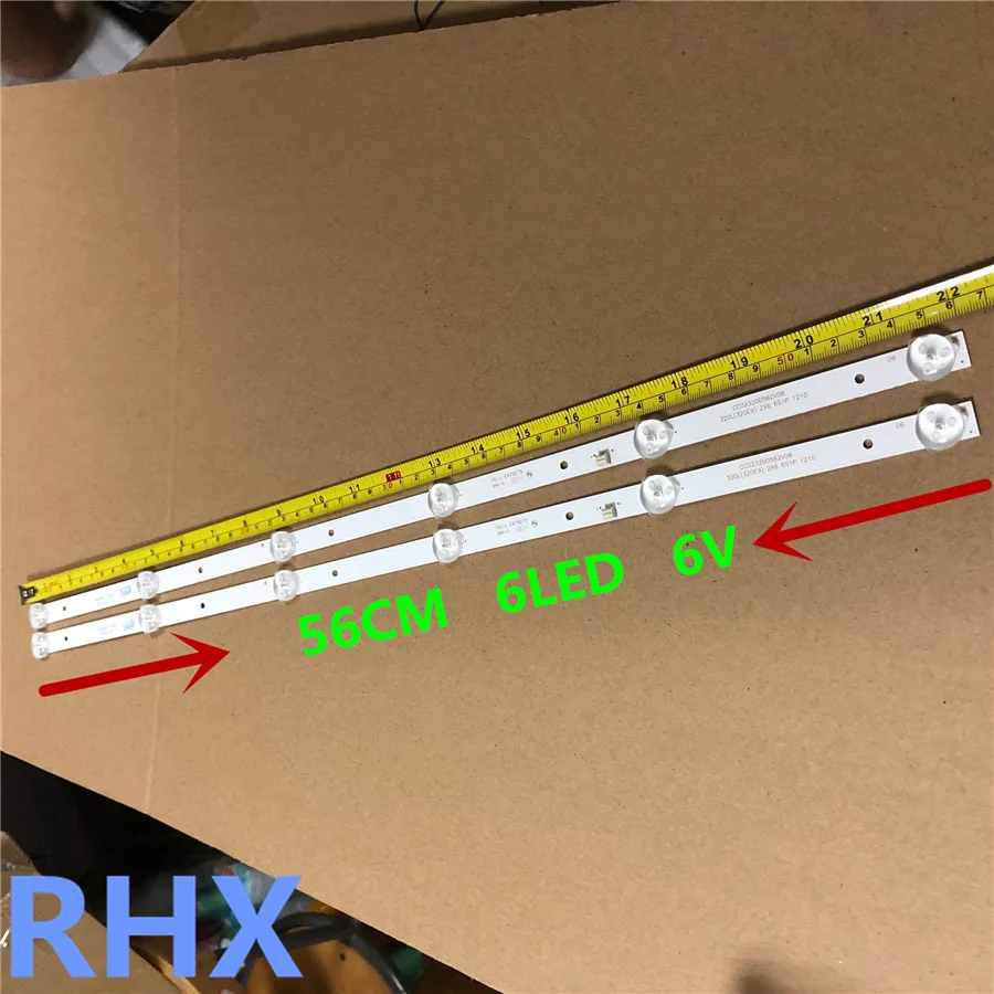 12 шт./лот, 32 дюйма, 65 дюймов, ЖК-телевизор, светодиодный светильник, бар, универсальный ЖК-задний светильник светодиодный ТВ-светильник, 3 в, 6 в, новинка - Цвет: 560MM   6LED  6V