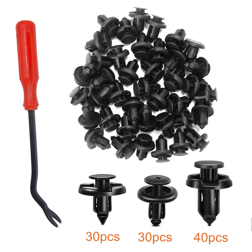 

3 Kind 100PCS Plastic Fender Clips Body Rivets Clips Car Door Clip Panel Audio Video Dashboard Dismantle Kits Installer Pry Tool