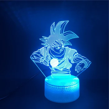 

Kamehameha Son Goku Manga Alarm Clock Base Led Night Light Hot Selling Lamp Bright Base Bluetooth Color Pretty Prize for Child