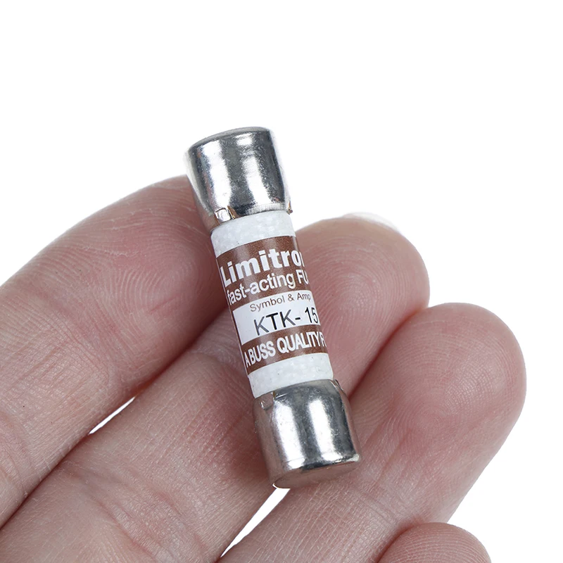 New 1pc Useful 10mm X 38mm Multimeter Fuse 15A 600V Fast Acting Fuse KTK-15