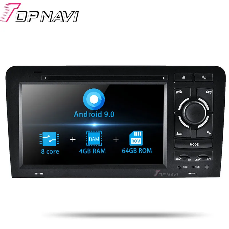 Topnavi Android 9,0 ПК автомобиля Радио стерео проигрыватель для Audi A3(2003 2004 2005 2006 2007 2008 2009 2010 2011) Автомобильная dvd-навигационная система