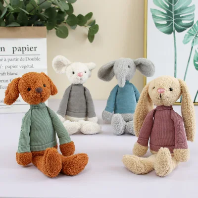 

1 30cm cute rabbit elephant mouse dog doll baby soft plush children sleeping companion toy