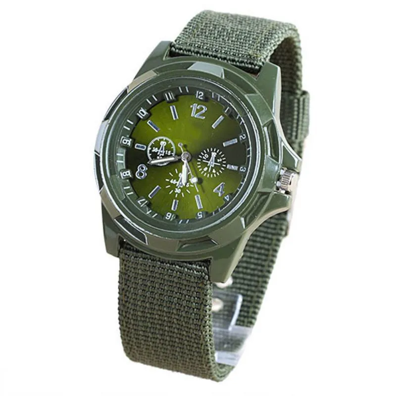 

New Men Boy Relojes Military Army Sports Watches Quartz Nylon Band Relogio Easy To Read Wrist Watch