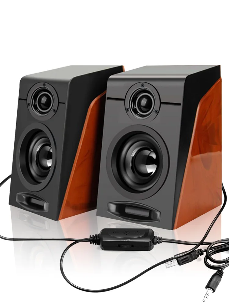 Desktop Computer Speaker Desktop Laptop Mini Speaker with USB 2.0 3.5 mm PC Speaker Subwoofer for Laptop speakers