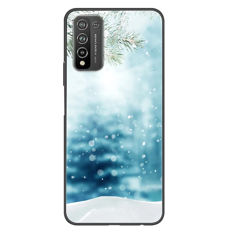 Cho POCO M3 Ốp Lưng Dễ Thương Silicon Giáng Sinh Ốp Điện Thoại Dành Cho Xiaomi Poco M3 M 3 Mềm TPU Bao POCO x3 NFC Coque Quà Tặng Năm Mới 