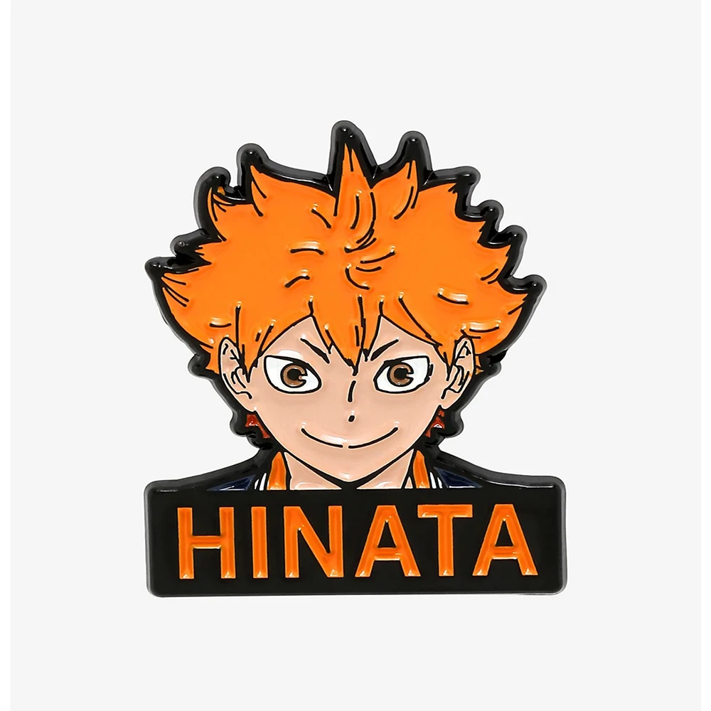 Metallic Haikyu Pin Hinata Shoyo Badge Pins Hinata Shoyo Pin 