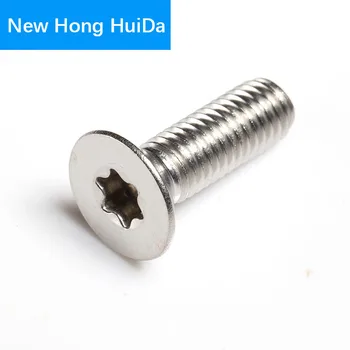 

M2 M3 M4 Flat Head Machine Security Screw Metric Thread Plum Anti-theft Countersunk Torx Safety Six Lobe Bolt 304Stainless Steel