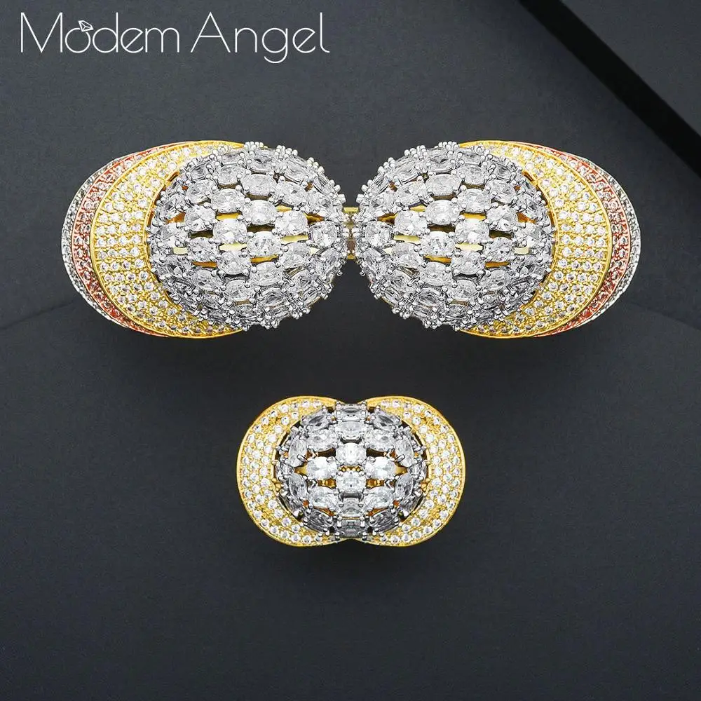 ModemAngel 2019 хит амулеты 2 шт. Африканский браслет/кольцо набор для женщин