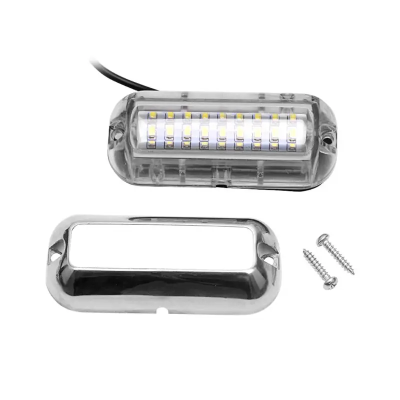 

Blue 27 LED Underwater Boat Marine Transom Lights Stainless Steel Pontoon Yacht Stern Fishing Night Light