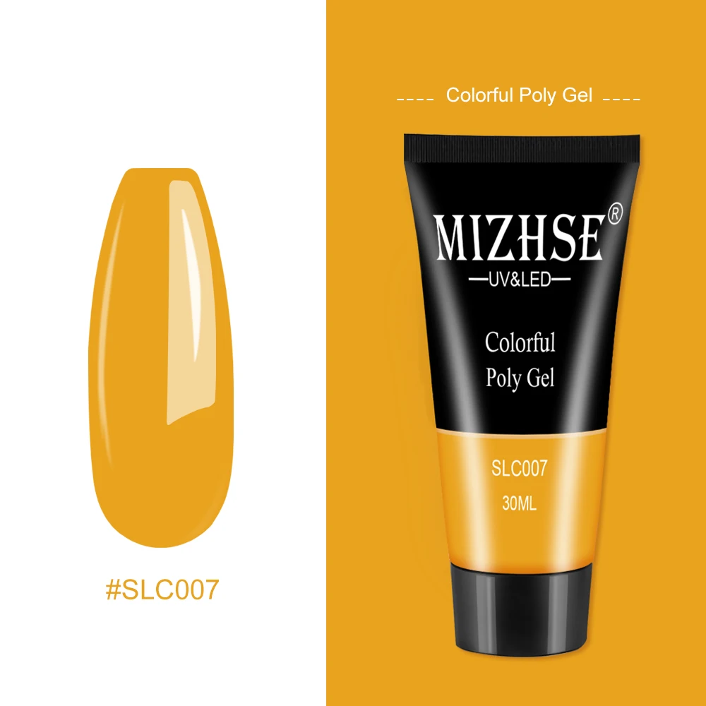 SLC007-30G MIZHSE полигель набор полигель для наращивания пальцев зеленый розовый черный полигель Полупостоянный гель для ногтей Твердый гель лак для ногтей - Цвет: SLC007-30G
