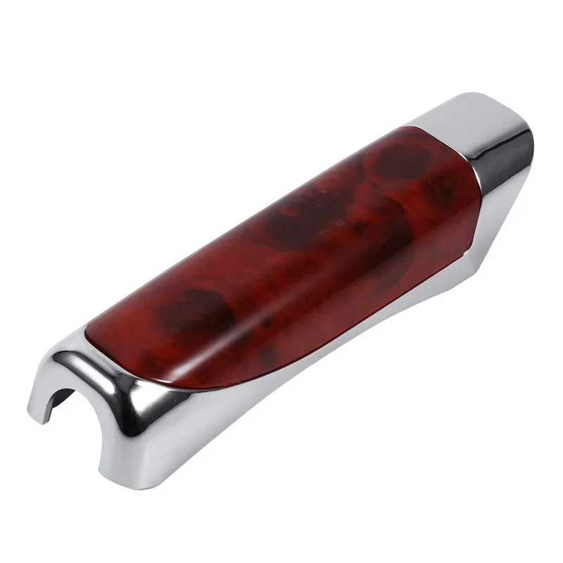 Универсальный деревянный карбоновый чехол для ручного тормоза автомобиля ручка рукав протектор украшение крышка автомобильные аксессуары наклейка на автомобиль 2 цвета - Название цвета: Красный