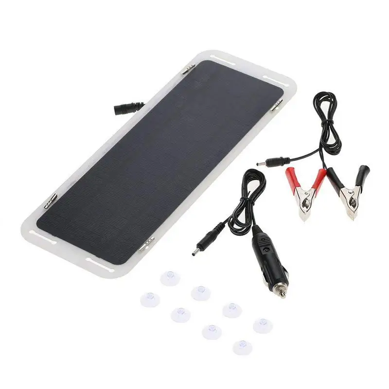 

18V 5W Portable Ultra Thin Multifunctional Monocrystalline Silicon Solar Panel Charger USB Port for 12V Car Boat Motorcycle Ba