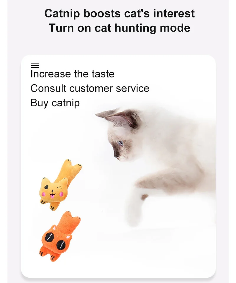 1PCS Cat Toys Animal Modeling Toys Funny Interactive Plush Cat Toy Pet Kitten Chewing Vocal Toy Thumb Bite Cat Mint Cat Supplies