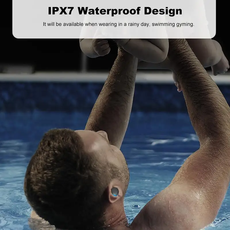 LEORY bluetooth 5.0 Earphone Smart Touch TWS Wireless Binaural HD Call Music Earbuds IPX7 Waterproof with 3000mAh Charging Box