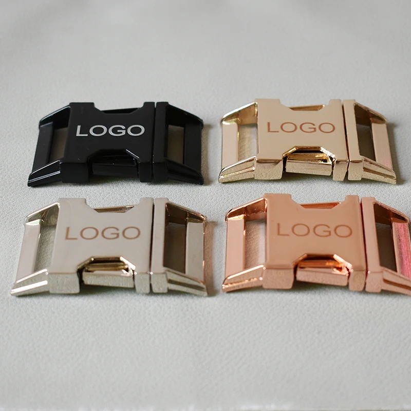 

LOGO 10 Pcs 25mm Metal Release Buckles Clasps Webbing Bracelets DIY We Offer Free Lettering Service Pet Collar Accessories
