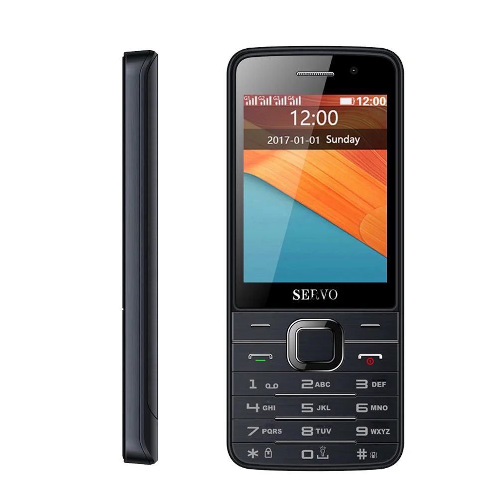 Original Phone SERVO V9500 2.8 inch 4 SIM cards Quad standby GPRS Bluetooth MP3 FM vibration Russian keyboard 2G Mobile phones