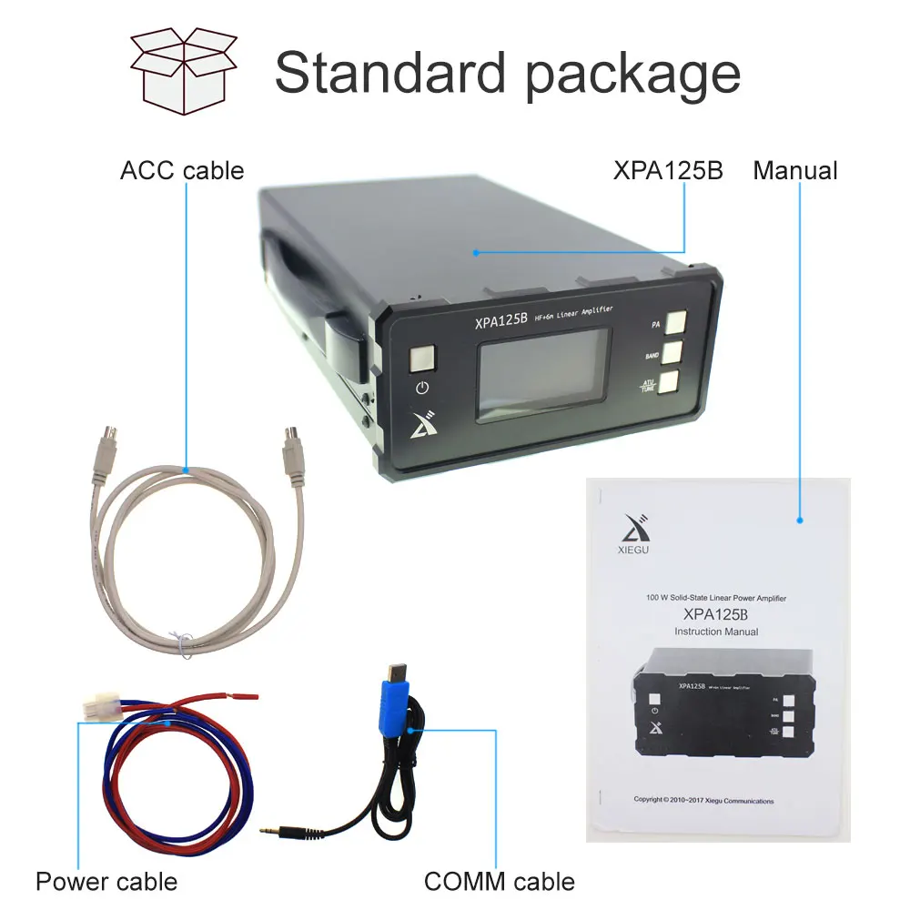 Xiegu XPA125B 100W HF Power Amplifier + Auto tuner ATU For X5105 X108G G1M G90 6