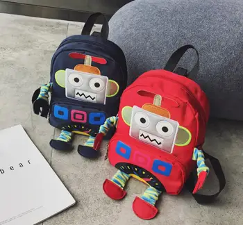 

2019 Personality children's bag Korean cartoon robot backpack waterproof bag